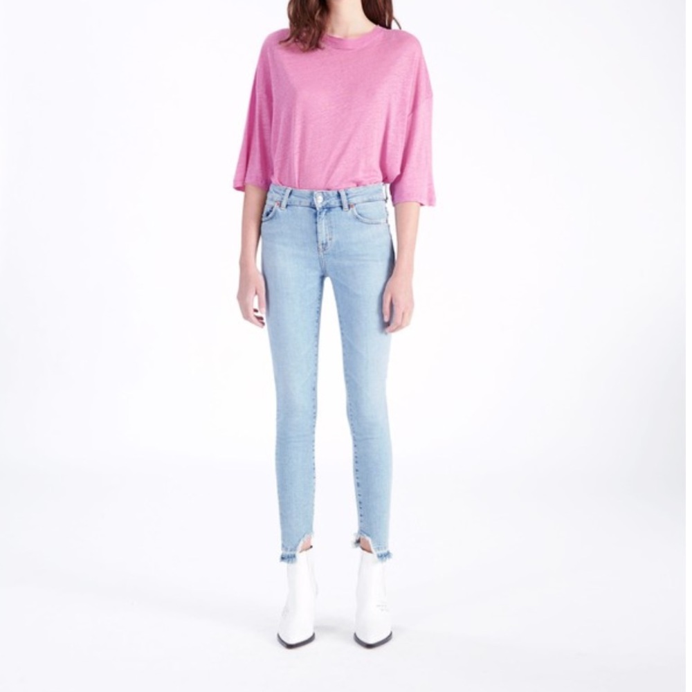 IRO pink oversized everybody linen T-shirt sz M